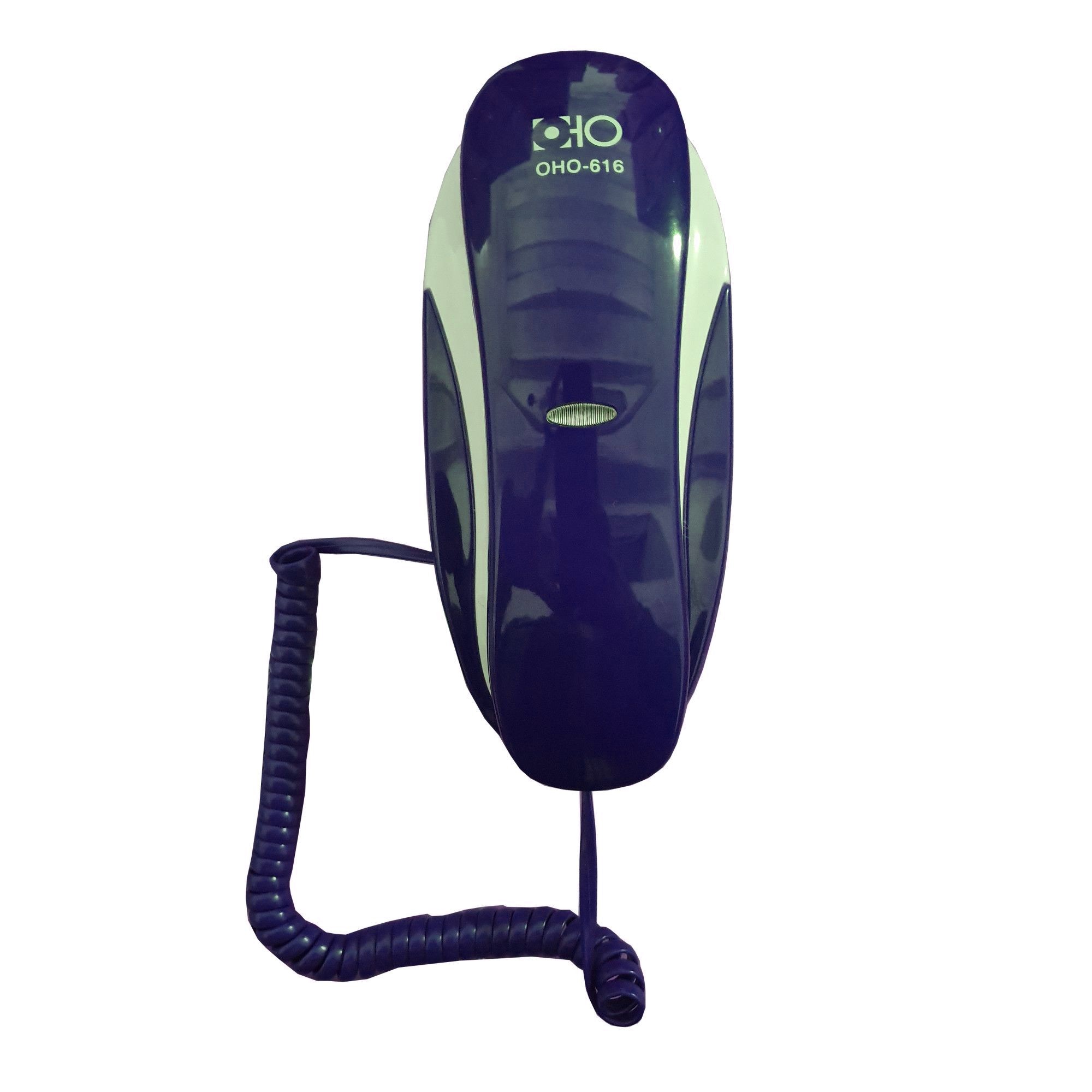 Telefon fix, cu fir, tastatura mare, montare pe perete, functii reapelare, mute, silentios, albastru, RESIGILAT - imagine 5